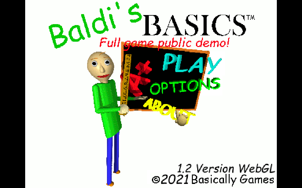 Baldi's Basics Classic (WebGL Port) - release date, videos, screenshots,  reviews on RAWG